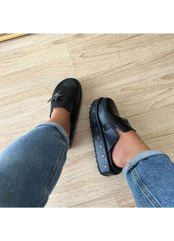 Damannu Shoes - Mule Clog Juju Estrelas Preto Preto 5