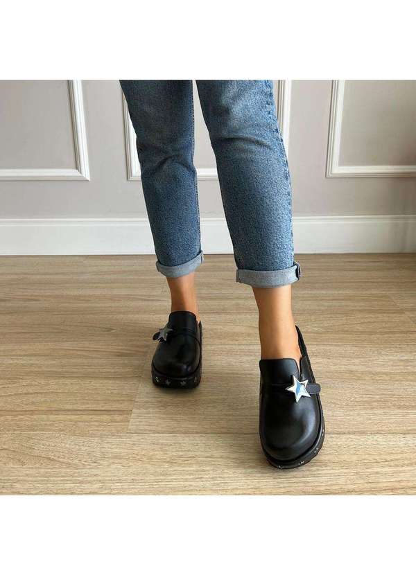Damannu Shoes - Mule Clog Juju Estrelas Preto Preto 6