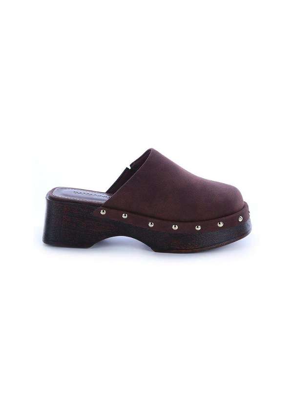 Damannu Shoes - Mule Clog Tachas Maby Camurça Marrom Marrom