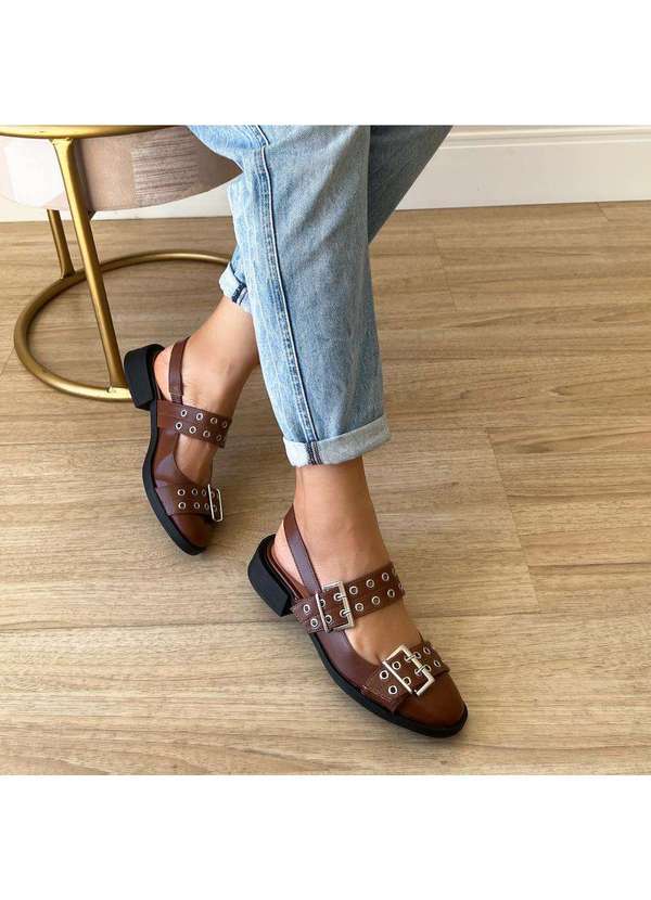 Damannu Shoes - Sapatilha Ilhós Louise Marrom Marrom 5