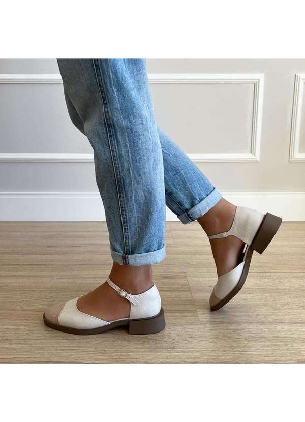 Damannu Shoes - Sapato Yana Off White Nude Off White