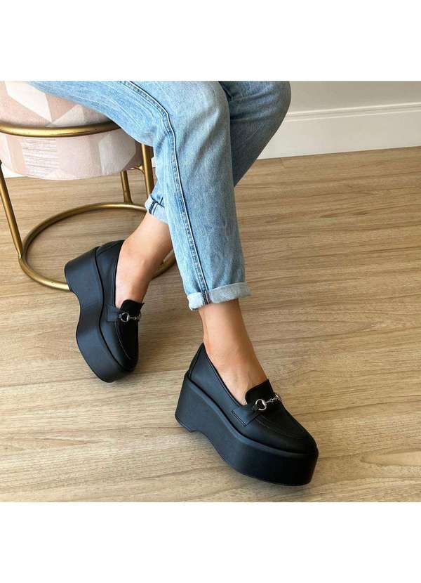 Damannu Shoes - Sapato Mocassim Nikki Preto Preto 5