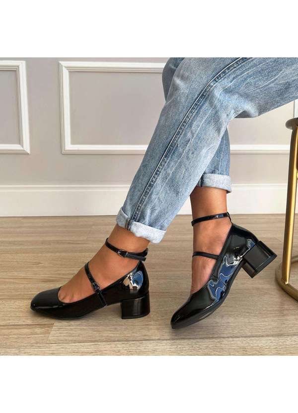 Damannu Shoes - Sapato Scarpin Chloe Preto Preto