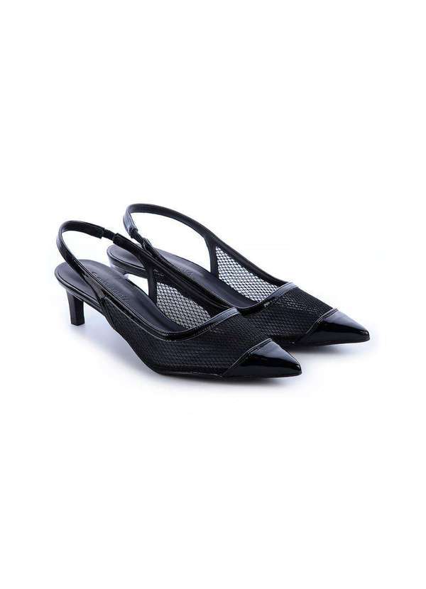 Damannu Shoes - Sapato Scarpin Tela Kate Preto Preto 3