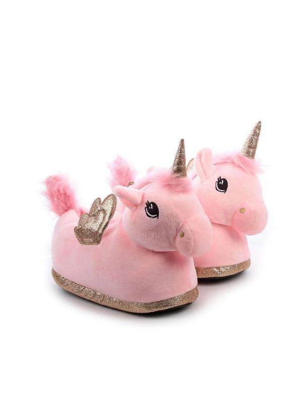 Damannu Shoes - Pantufa Unicórnio com Asas Rosa