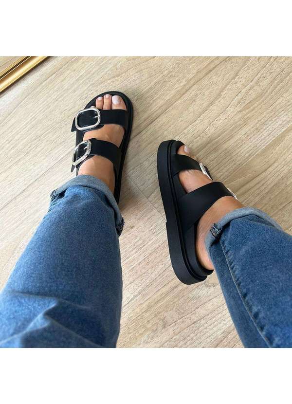 Damannu Shoes - Flat Emma Fivelas Preto Preto 3