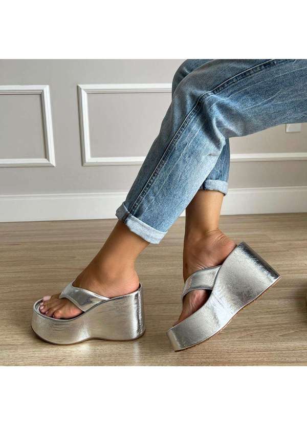 Damannu Shoes - Flat Kyara Reflexo Prata Prata