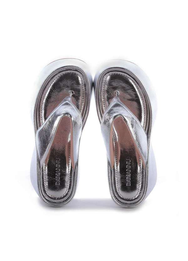 Damannu Shoes - Flat Kyara Reflexo Prata Prata 3