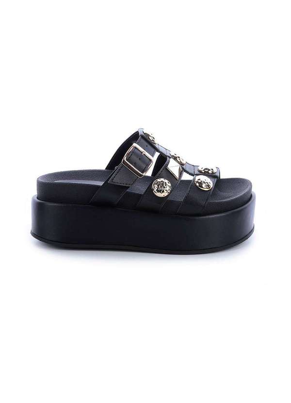 Damannu Shoes - Flat Tamanco Letty Preto Preto
