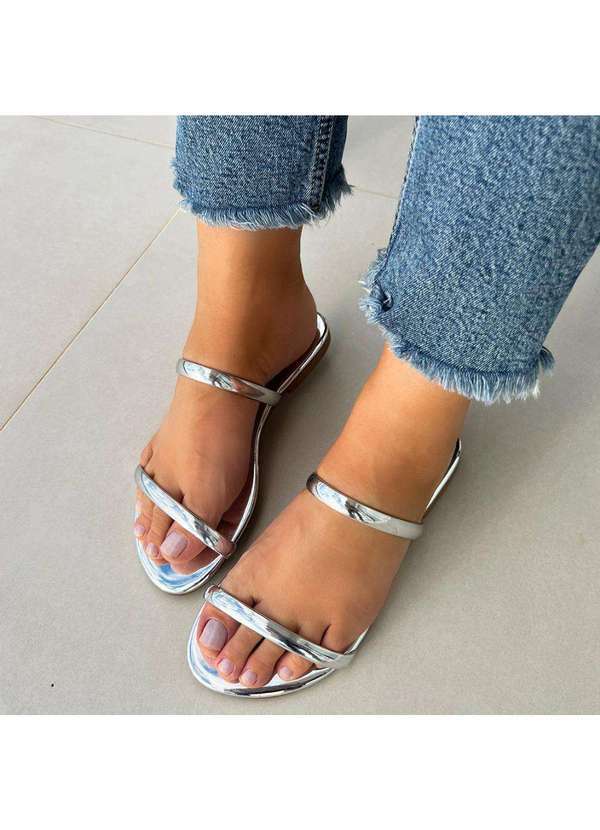 Damannu Shoes - Rasteira Flat Anna Prata Prata 3