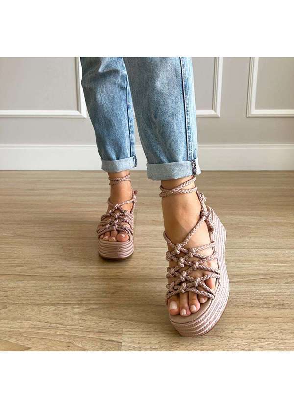 Damannu Shoes - Sandália Brooke Cordas Nude Bege 7