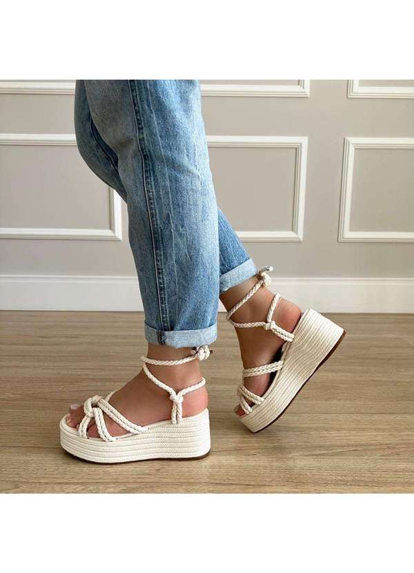 Damannu Shoes - Sandália Cordas Hope Off White Off White