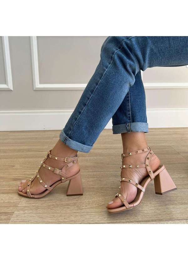 Damannu Shoes - Sandália Fiorela Tachas Nude Nude 2