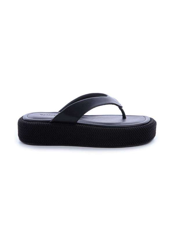 Damannu Shoes - Sandália Flat Dedo Yanka Preto Preto