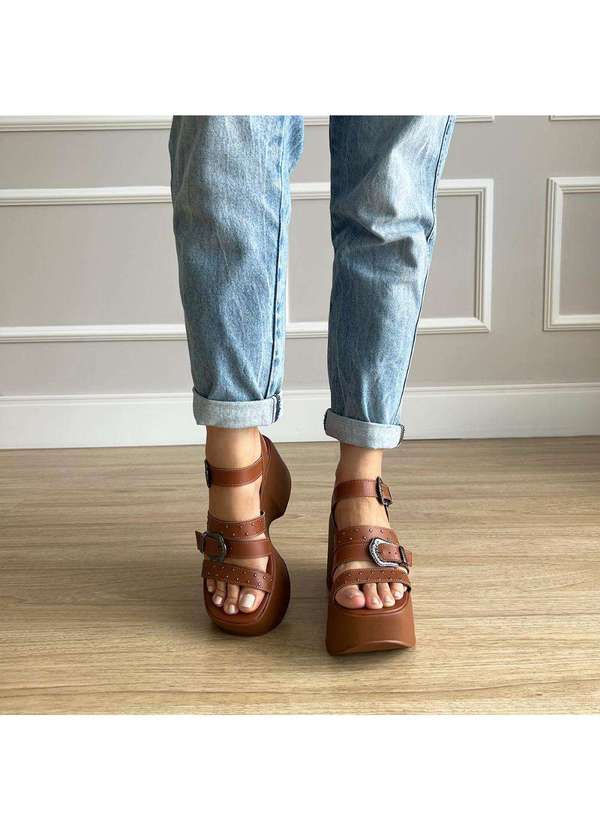 Damannu Shoes - Sandália Julieta Caramelo Marrom 3