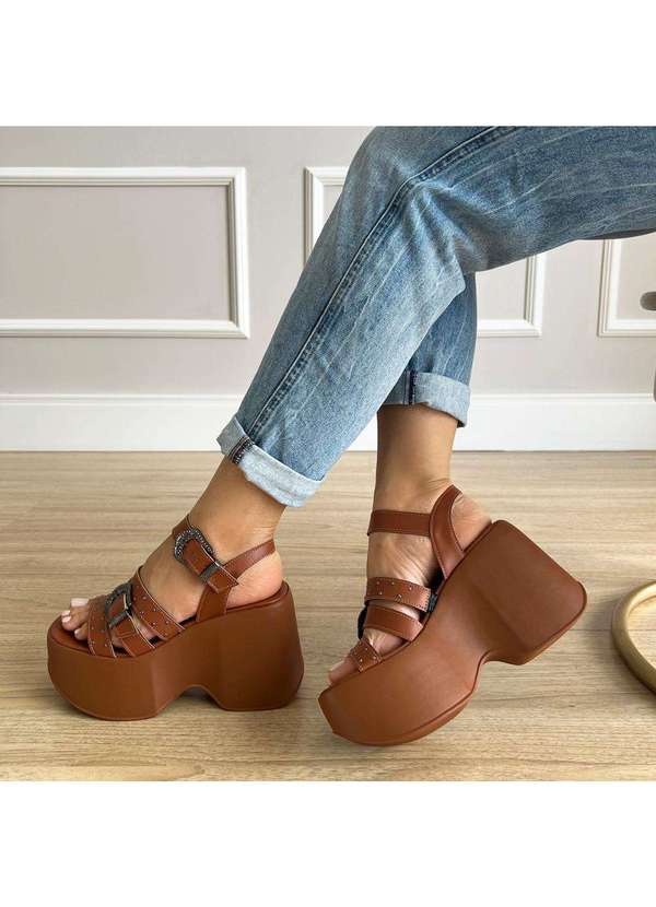 Damannu Shoes - Sandália Julieta Caramelo Marrom 5