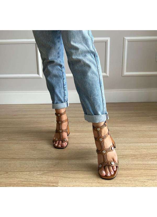 Damannu Shoes - Sandália Natalia Boho Chic Bege Bege 5