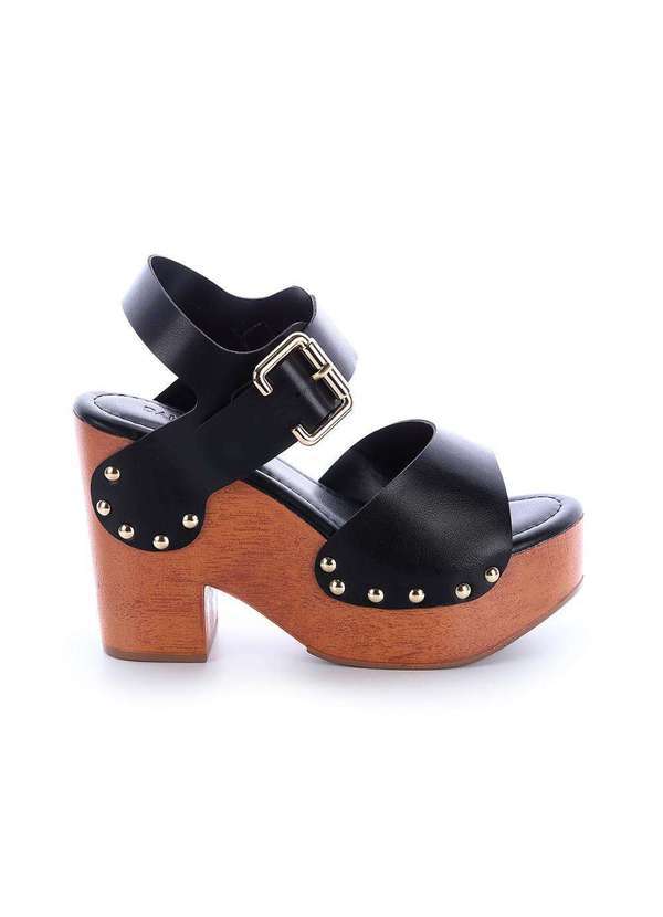 Damannu Shoes - Sandália Plataforma Boho Chloe Preto Preto