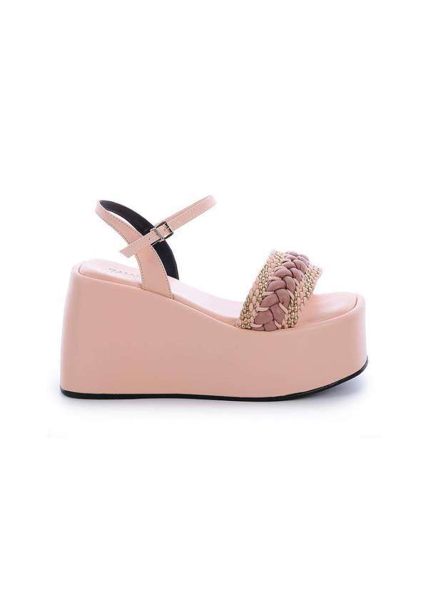 Damannu Shoes - Sandália Plataforma Danny Creme Creme