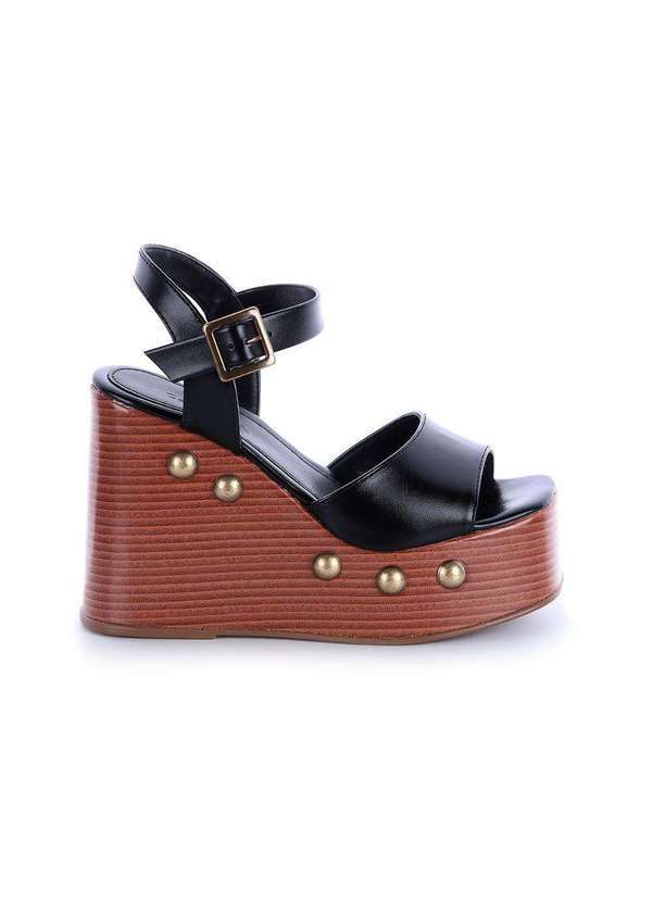 Damannu Shoes - Sandália Plataforma Martina Preto Preto