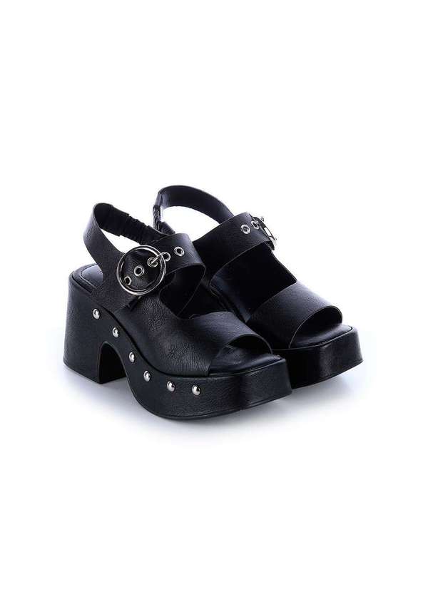 Damannu Shoes - Sandália Plataforma Rocker Chic Preto Preto 3