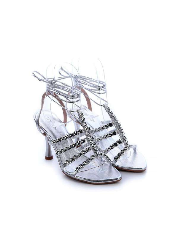 Damannu Shoes - Sandália Salto Virginia Prata Prata 3