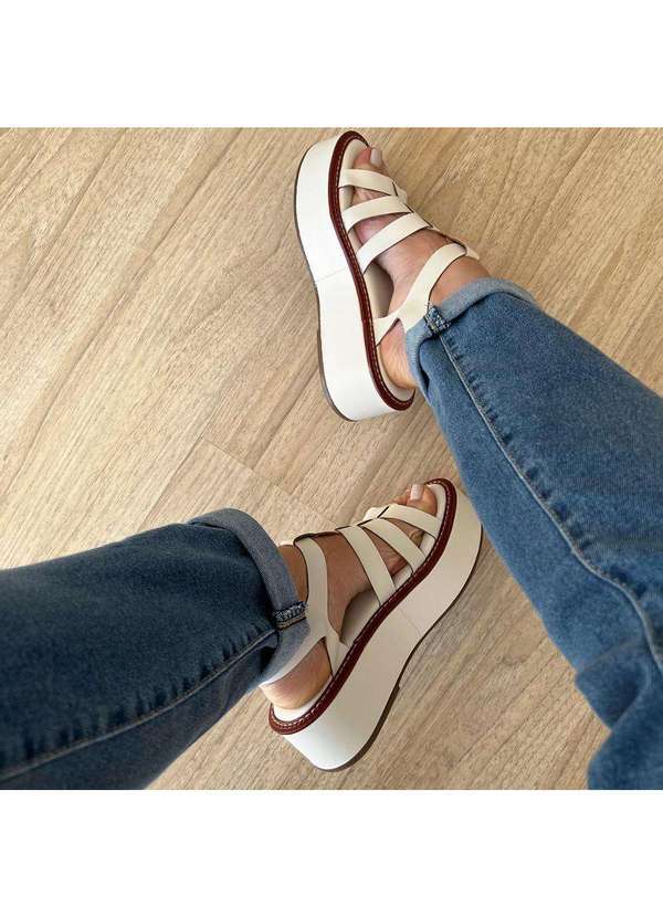 Damannu Shoes - Sandália Tiras Sofia Off White Off White 4