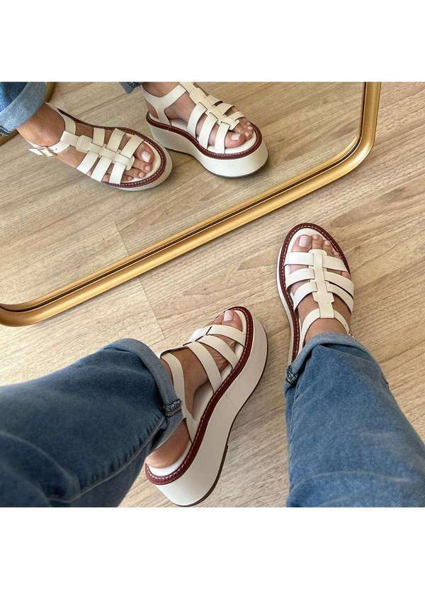 Damannu Shoes - Sandália Tiras Sofia Off White Off White 7