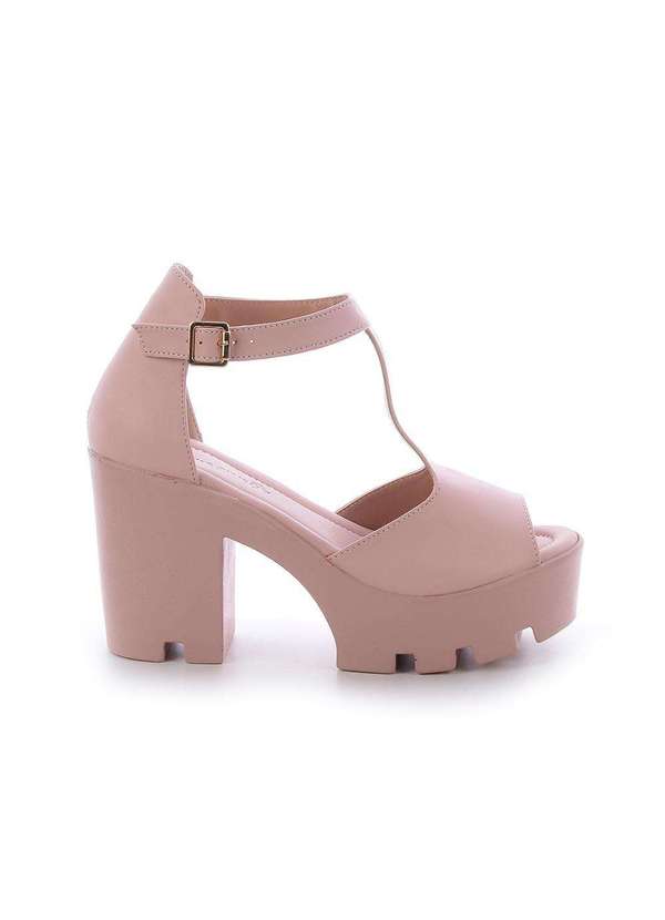 Damannu Shoes - Sandália Tratorada Block Bege Rosê Bege 2