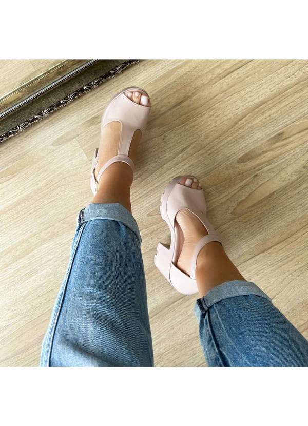 Damannu Shoes - Sandália Tratorada Block Bege Rosê Bege 6