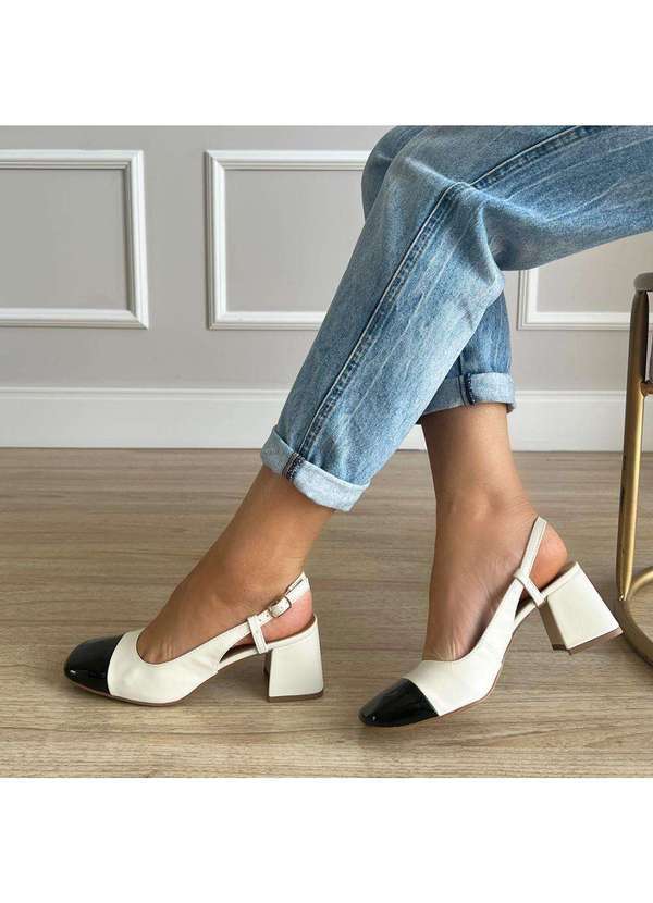 Damannu Shoes - Scarpin Lilly Duo Off White Off White