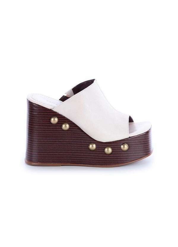 Damannu Shoes - Tamanco Anabela Maddy Off White Off White