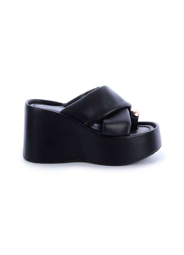 Damannu Shoes - Tamanco Flat Daiane Preto Preto