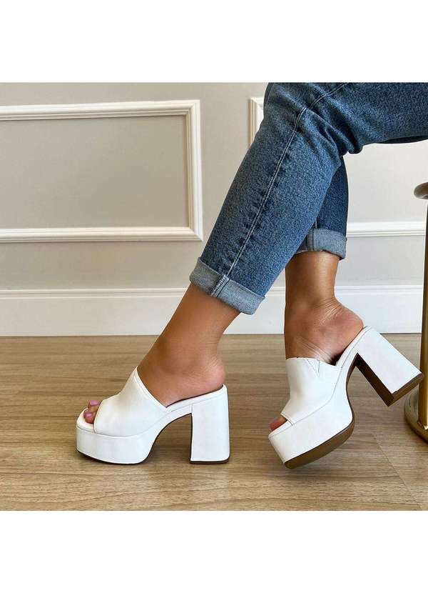 Damannu Shoes - Tamanco Janet Branco Branco