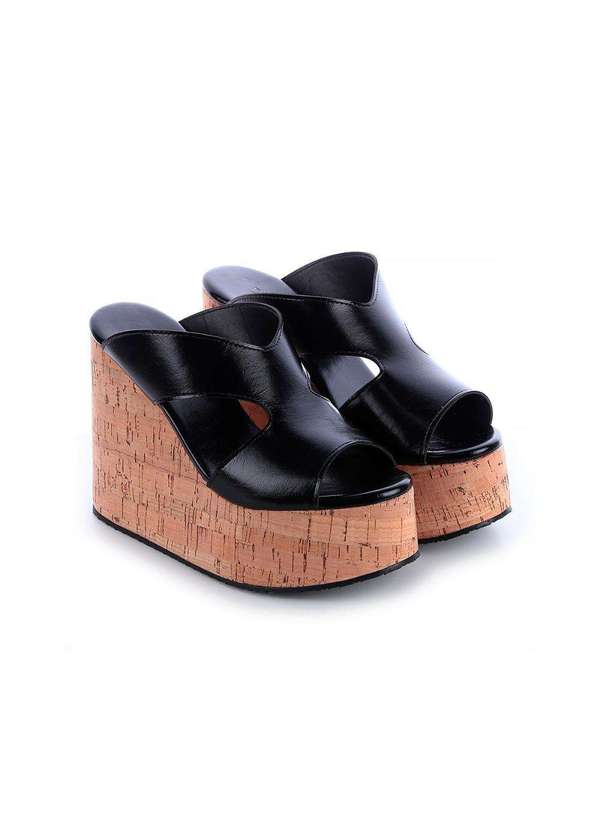 Damannu Shoes - Tamanco Plataforma Evelyn Preto Preto 3