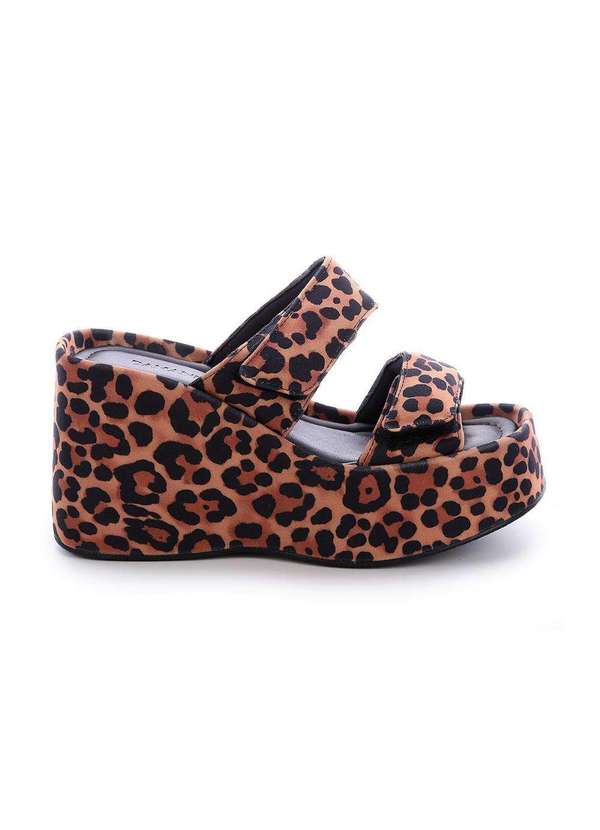 Damannu Shoes - Tamanco Plataforma Nathy Onça Onça