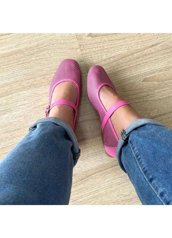Damannu Shoes - Sapatilha Ariel Tela Rosa Rosa 2