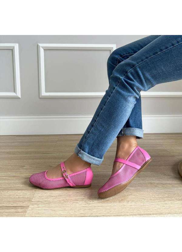 Damannu Shoes - Sapatilha Ariel Tela Rosa Rosa 5