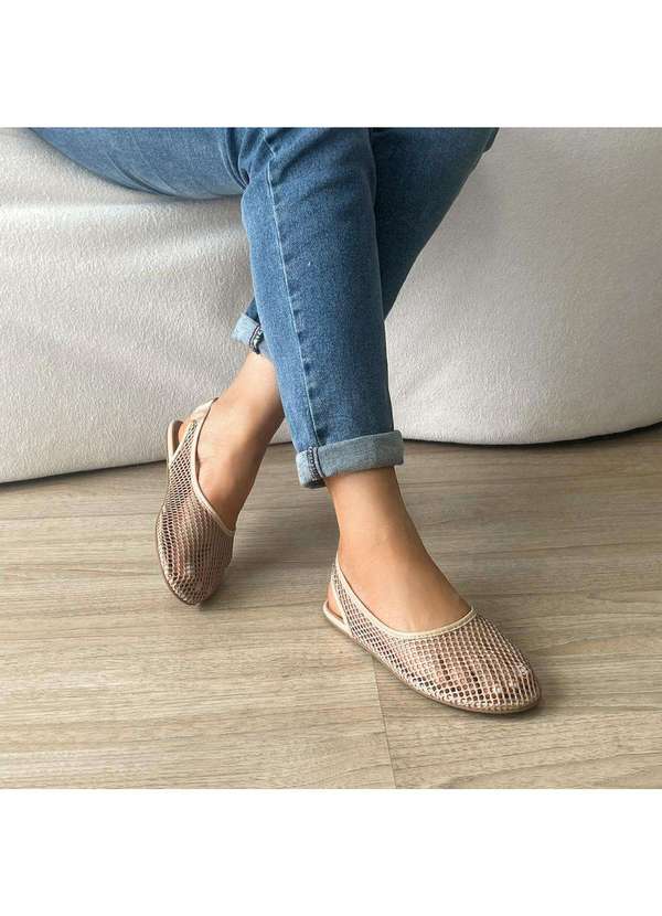 Damannu Shoes - Sapatilha Slingback Clarisse Tela Nude Nude 4