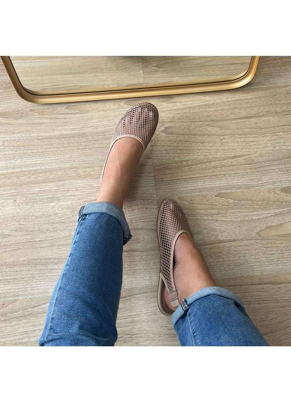 Damannu Shoes - Sapatilha Slingback Clarisse Tela Nude Nude 5