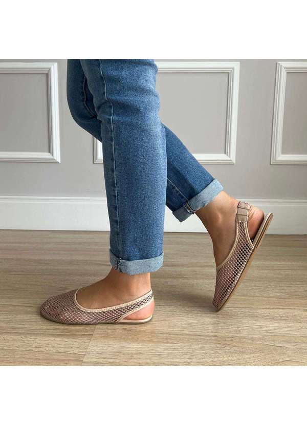Damannu Shoes - Sapatilha Slingback Clarisse Tela Nude Nude 7