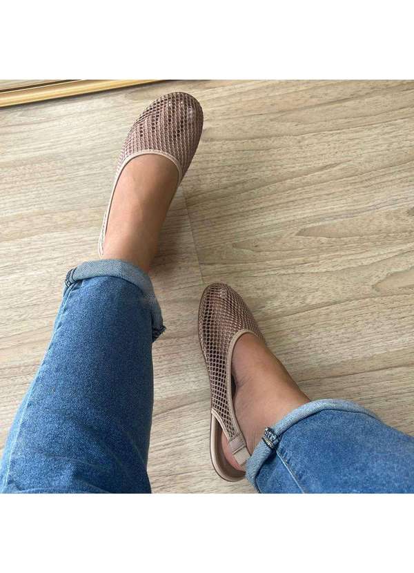 Damannu Shoes - Sapatilha Slingback Clarisse Tela Nude Nude 8