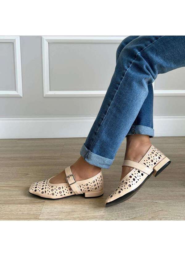 Damannu Shoes - Sapatilha Vazada Luna Nude Nude 4