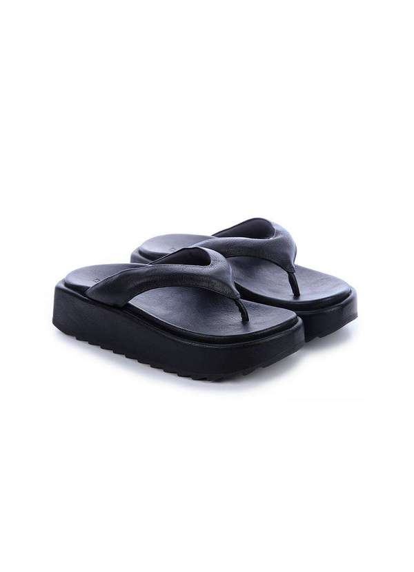 Damannu Shoes - Sandália Flat Dedo Louane Preto Preto 3