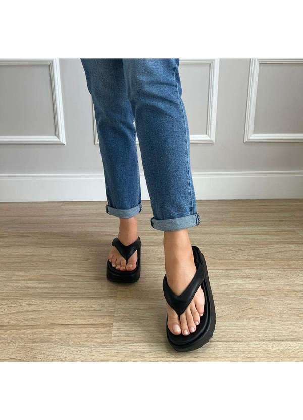 Damannu Shoes - Sandália Flat Dedo Louane Preto Preto 5