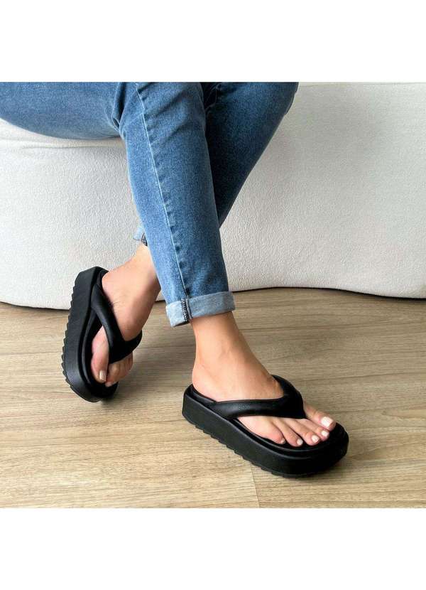 Damannu Shoes - Sandália Flat Dedo Louane Preto Preto 6