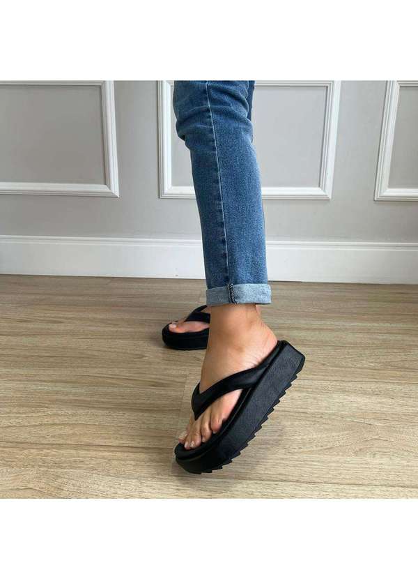 Damannu Shoes - Sandália Flat Dedo Louane Preto Preto 7