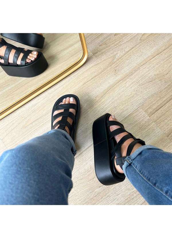 Damannu Shoes - Sandália Gladiadora Dora Preto Preto 2