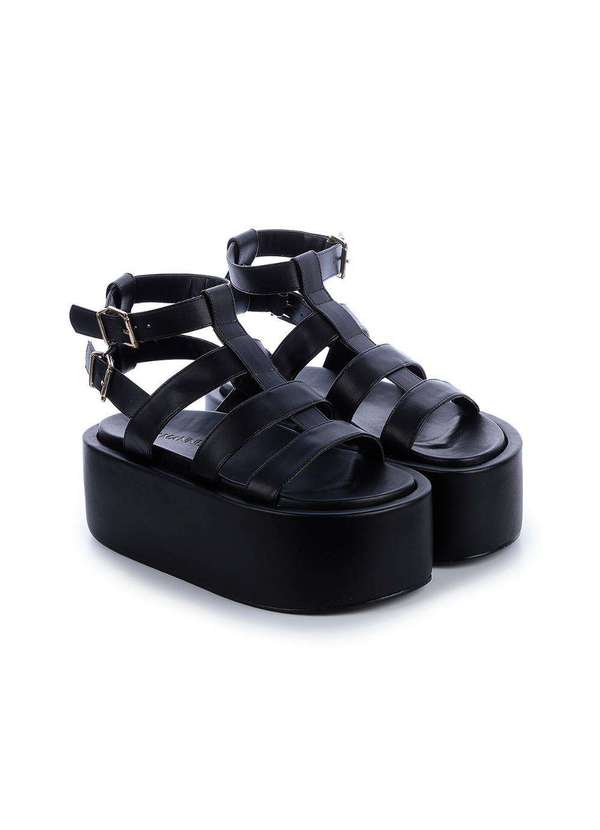 Damannu Shoes - Sandália Gladiadora Dora Preto Preto 3