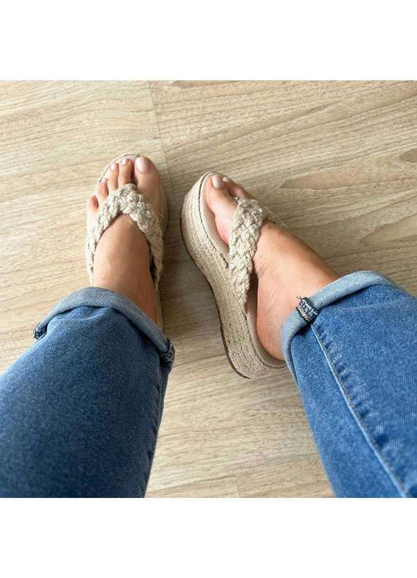 Damannu Shoes - Sandália Tamanco Dedo Cordas Luna Bege Bege 2